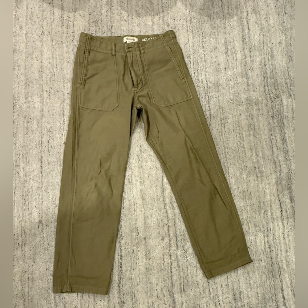 Madewell Men's Cargo Pants in Khaki Green